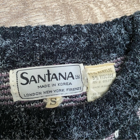 Vintage 1980s Geometric Knit Sweater Small - Picture 12 of 14